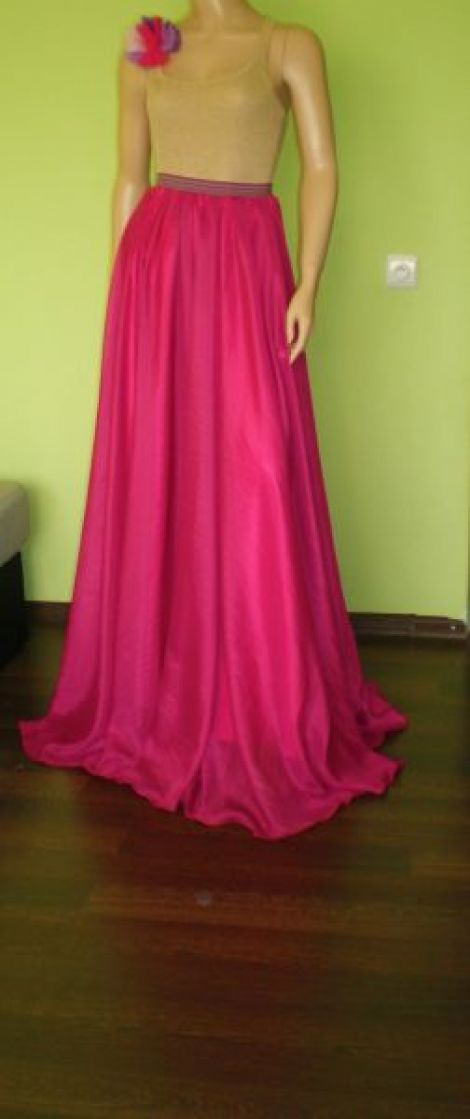Soft Fuchsia Long Skirt