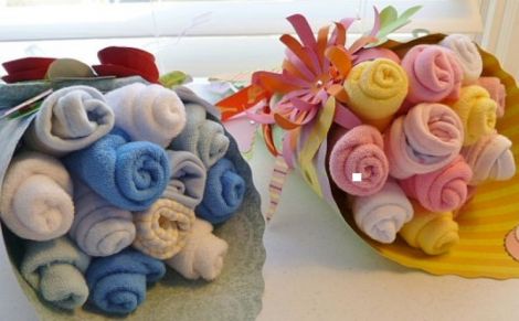 Buchete de flori realizate din scutece