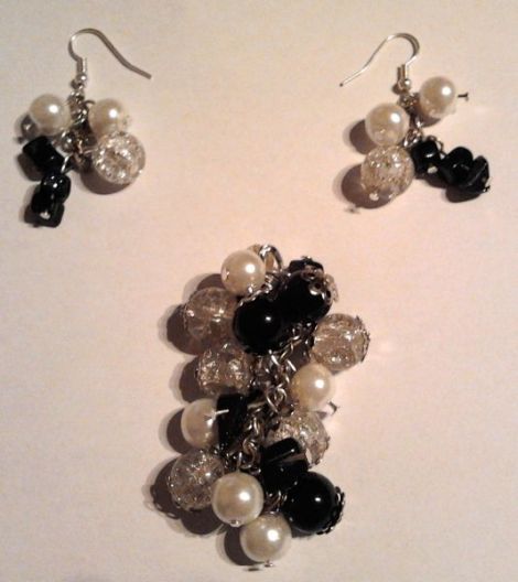 Set handmade black  white