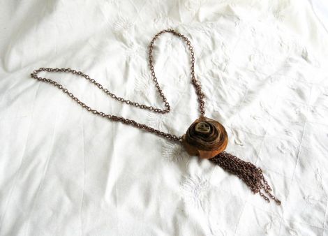 Colier lung Brown gold