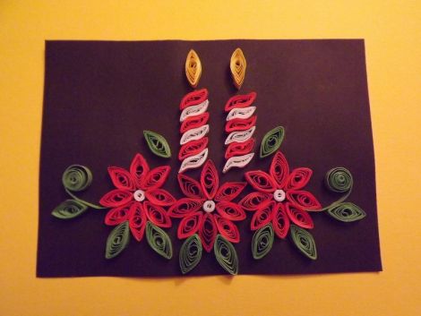 tablou lumanari quilling