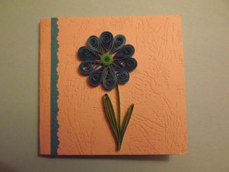 felicitare floare din quilling