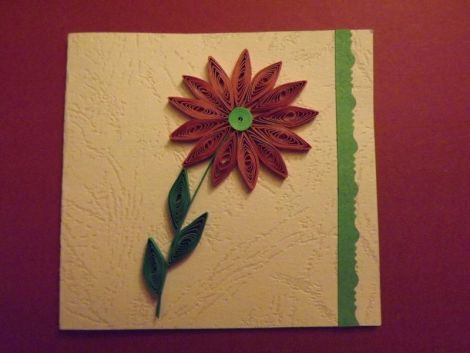 felicitare floare din quilling