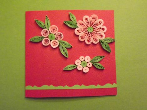 felicitare floare din quilling