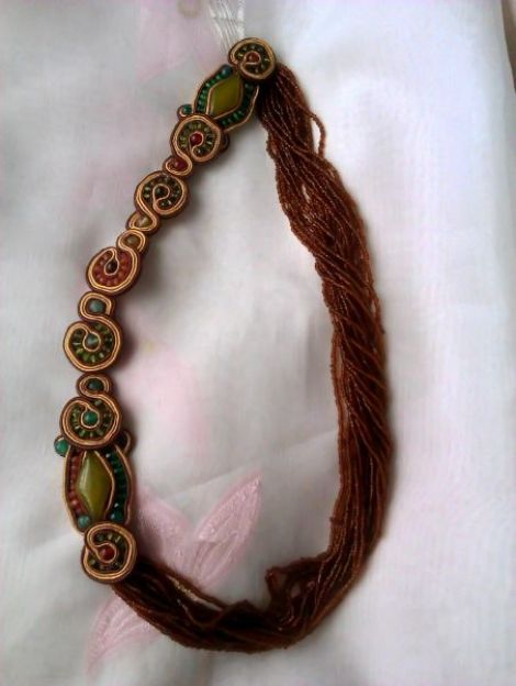 Colier handmade soutache "Oriental dream"