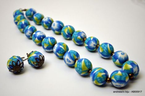 colier BlueFlowers