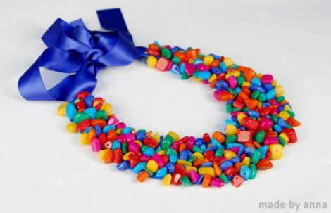 colier pietre naturale multicolore