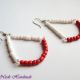 Cercei martisor  "Rosu si alb2"