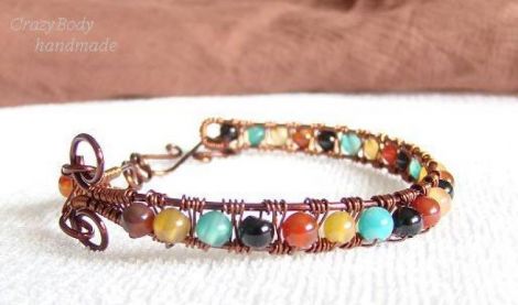 Bratara Agate multicolore