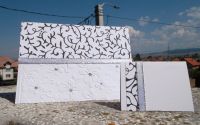 Invitatii de nunta handmade alb-negru