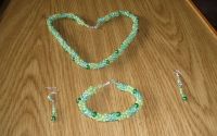 Set colier + bratara crosetate + cercei 
