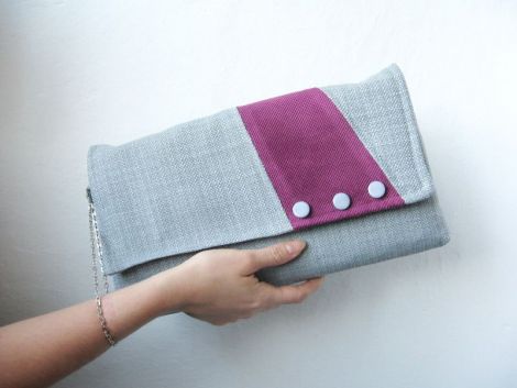 Poseta plic grey-pink