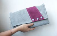Poseta plic grey-pink
