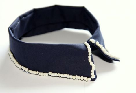 Guler cu margele ivory