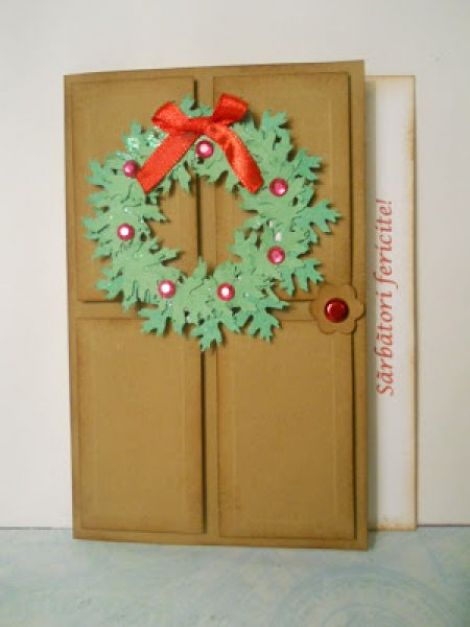 Felicitare sarbatori de iarna handmade
