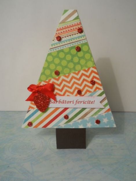 Felicitare sarbatori de iarna handmade