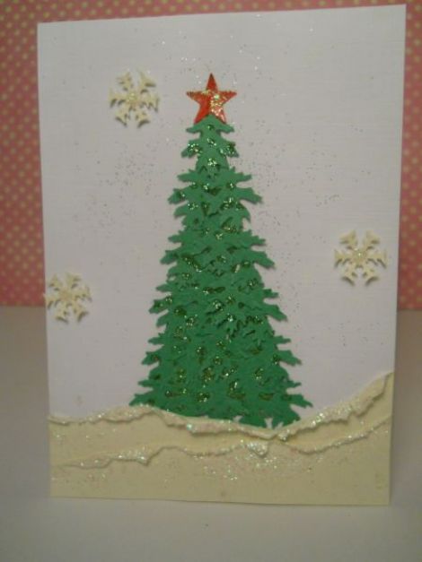 Felicitare sarbatori de iarna handmade