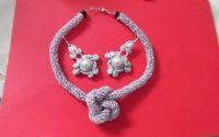set colier din margele si cercei soutache