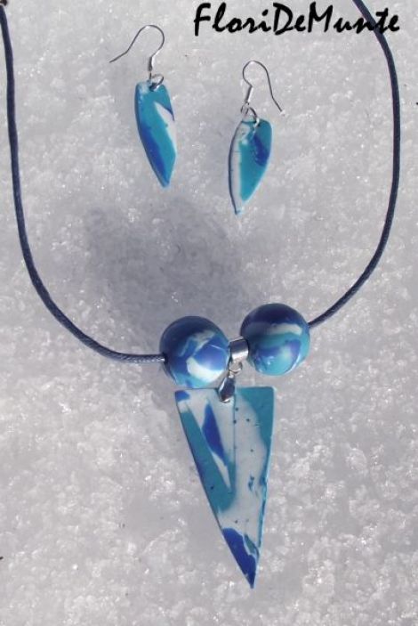 Blue Winter- colier si cercei