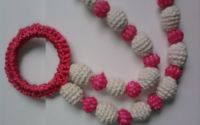 Colier  White and Pink"