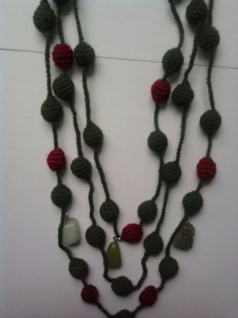 Colier Green Beads"