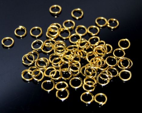 30 Zale rotunde deschise placate cu aur 5 mm 