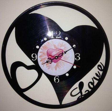 Ceas de perete disc vinil Valentines 