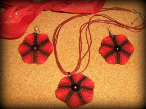 Set cercei si pandativ FIERY RED
