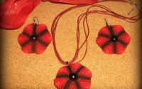 Set cercei si pandativ FIERY RED