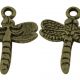 Charm libelula bronz antichizat