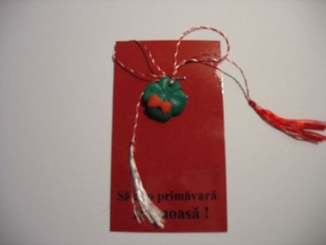 Martisor din fimo trifoi