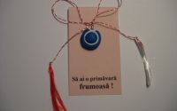 Martisor palarioara albastra din fimo