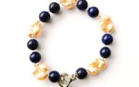 Bratara LapisLazuli cu perle naturale