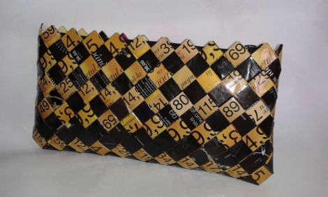 Geanta Eco negru-auriu