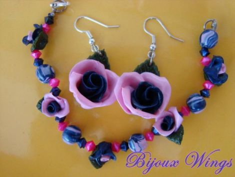 Set Pink Roses
