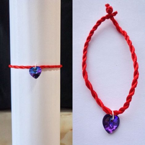 bratara snur rosu cu element Swarovski