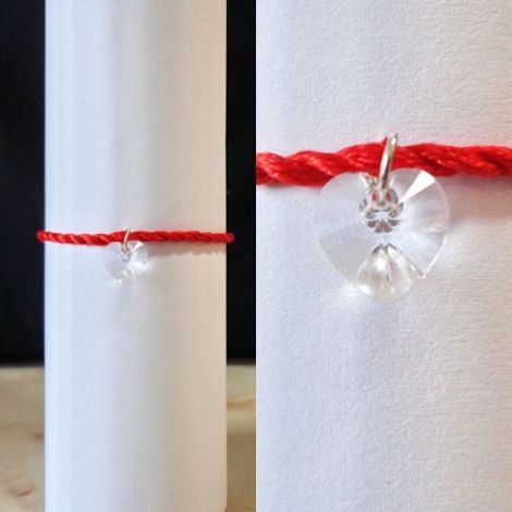 bratara snur rosu cu element Swarovski