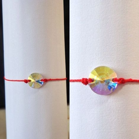 bratara snur rosu cu element Swarovski