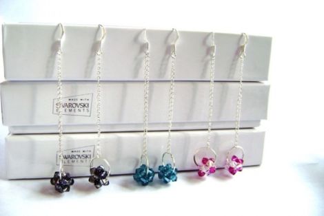 Cercei lungi cu cristale Swarovski 
