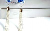 Cercei lungi cu cristale Swarovski de club