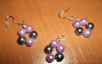 Set perle gri si mov