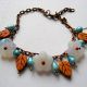 bratara howlite perle naturale si sticla  