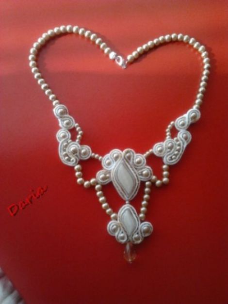 Colier soutache candelabru