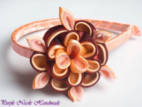 Cordeluta Strange Flower - floare kanzashi saten 