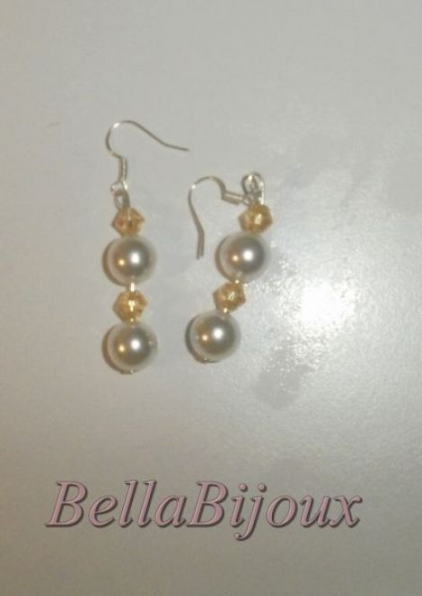 Perle cu cristal swarovski galben 