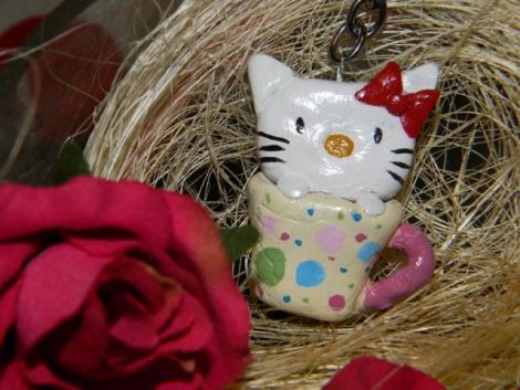 Breloc Hello Kitty In A Cup