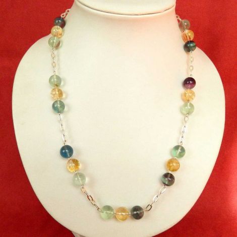 Colier lung din fluorite