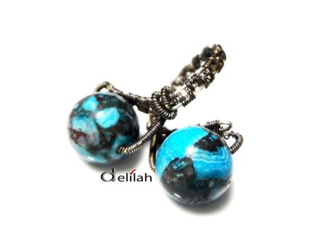 Inel "Blue Twins" IN071