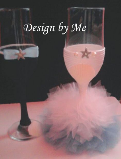 Pahare decorate handmade !
