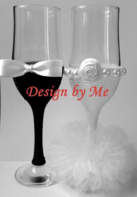 Pahare decorate handmade !